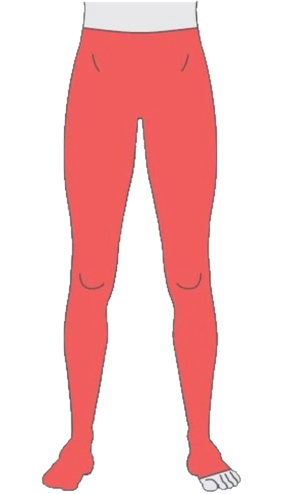 New Jobskin® Premium Leggings Waist Height Two Legs with Feet - PO 1101