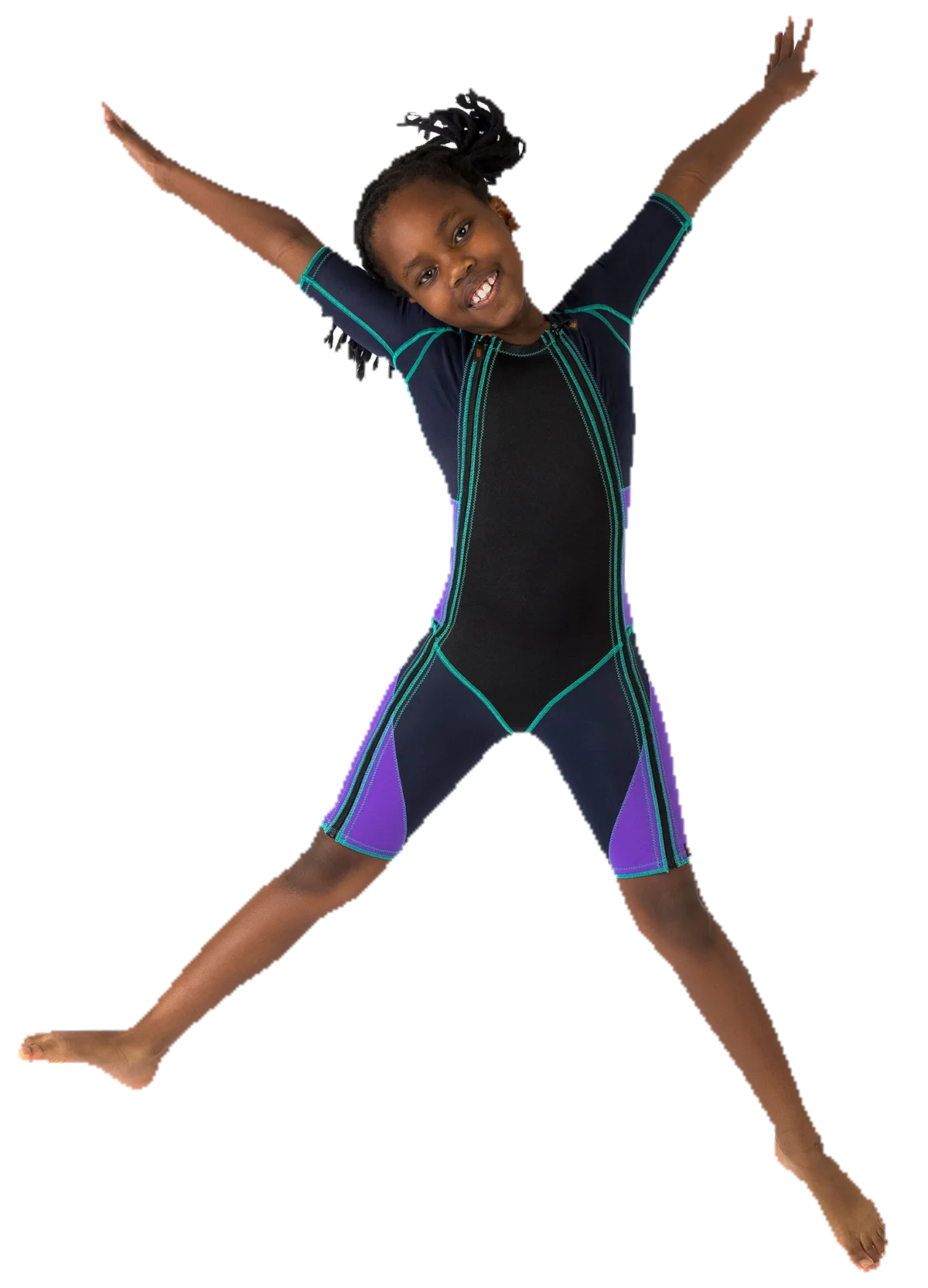 SDO DZ Suit Blue Purple girl leaping